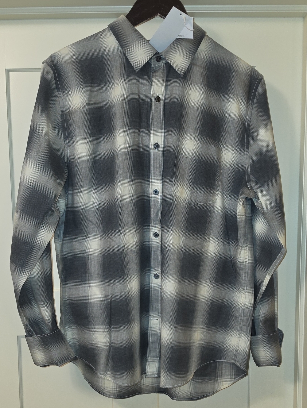 Brand New Vince Black & Gray Plaid Button-Down Shirt